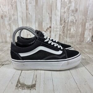 Vans Old Skool Platform Sneakers Black White Womens 6.5 Mens 5.0 VN0A3B3UY28